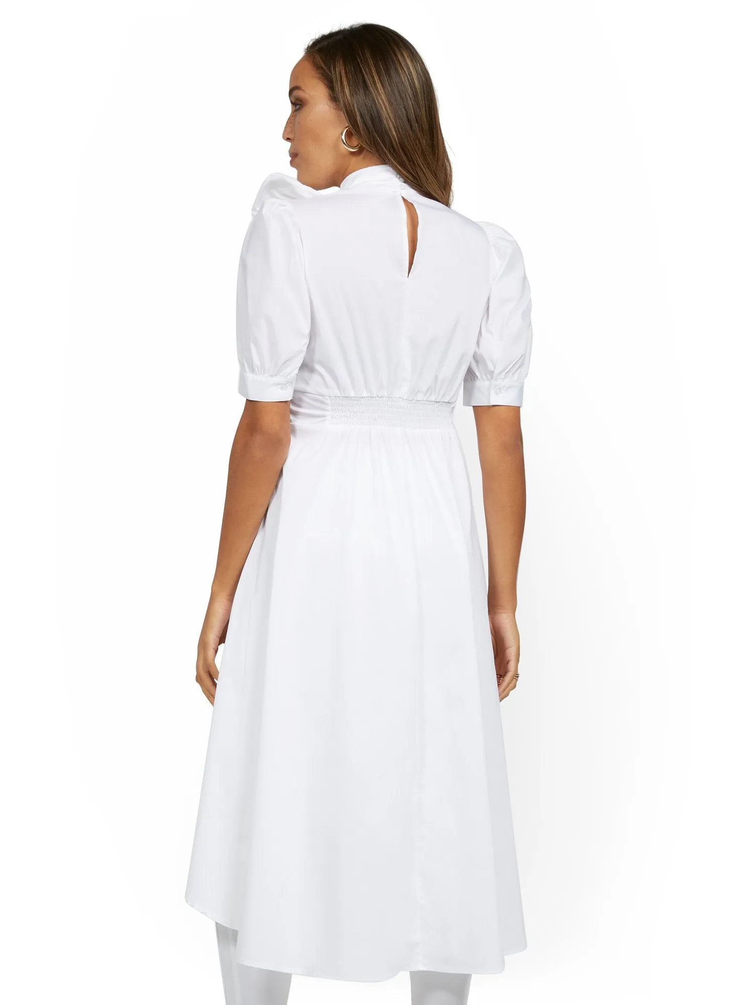 Poplin High-Low Shirt