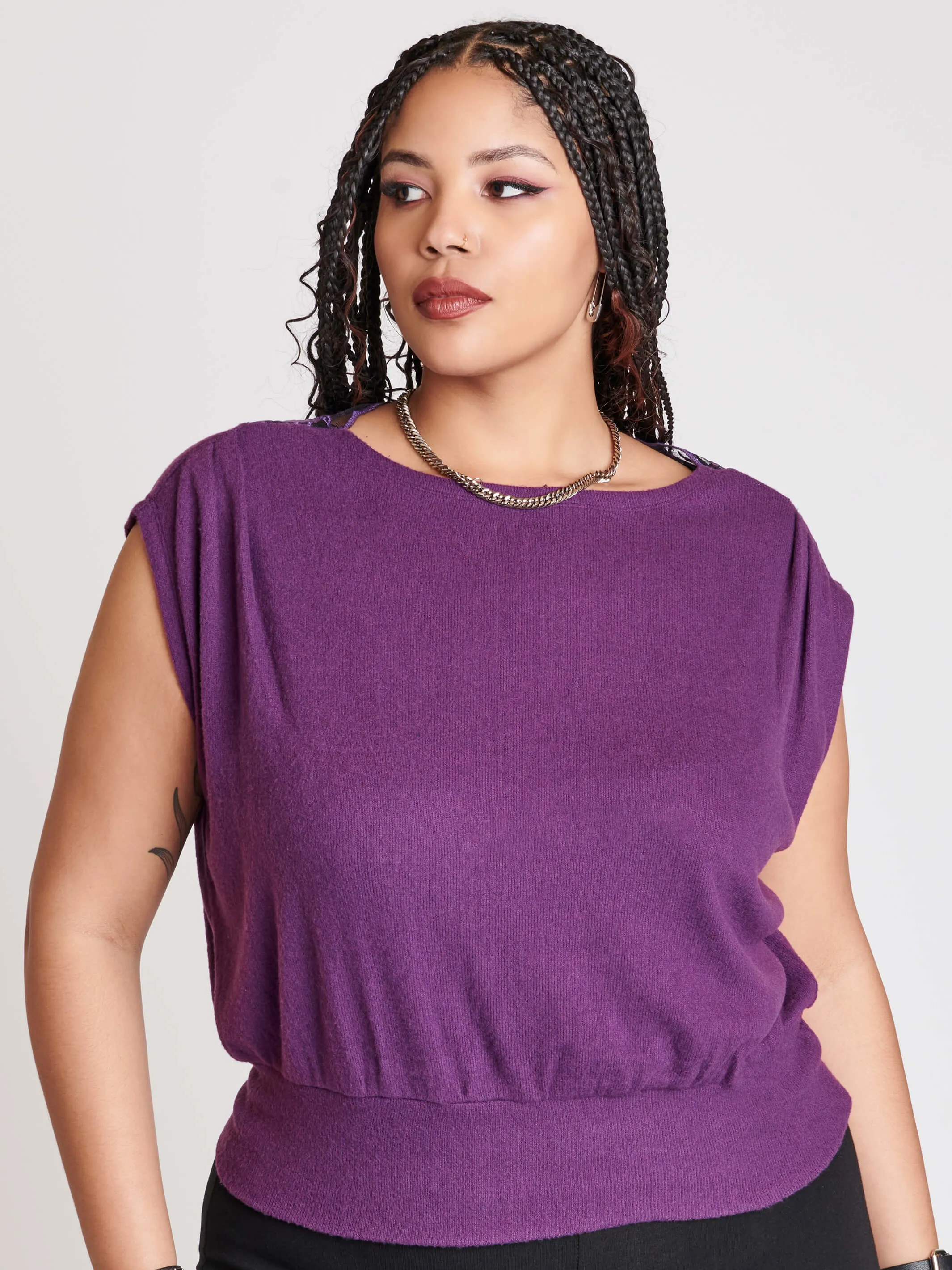 Scorpion Embroidered Blouson Top