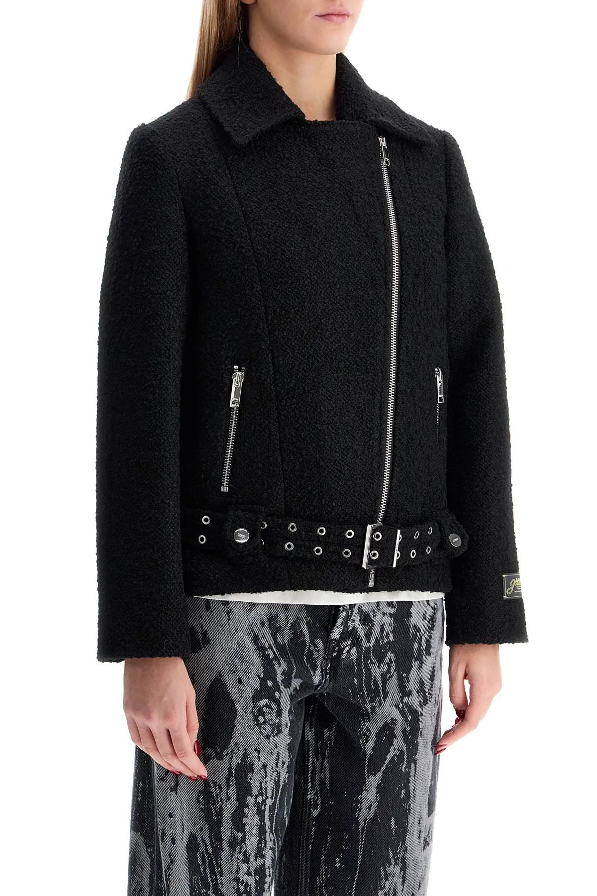 short bouclã© jacket for W0026 BLACK