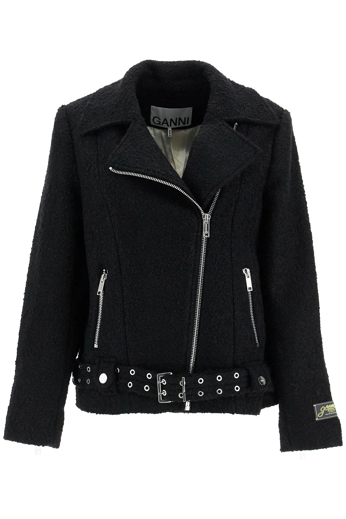 short bouclã© jacket for W0026 BLACK