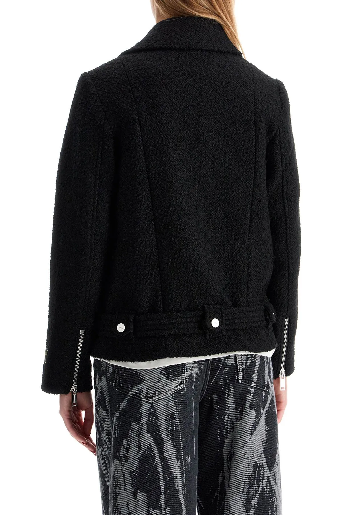 short bouclã© jacket for W0026 BLACK