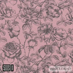 Sweatshirt Fleece - Roses - Light Pink