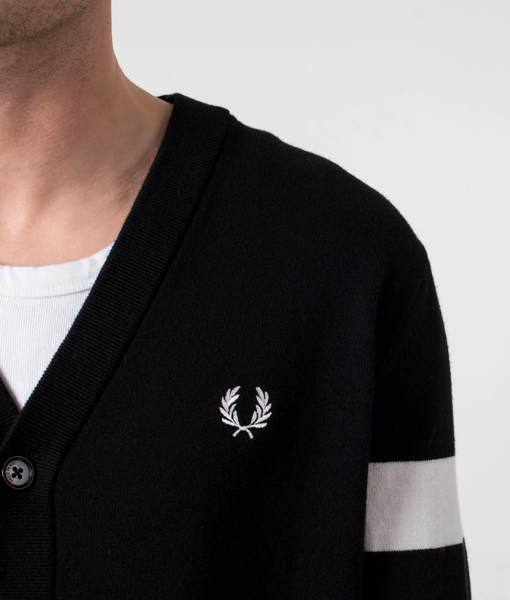 Tipped Sleeve Cardigan