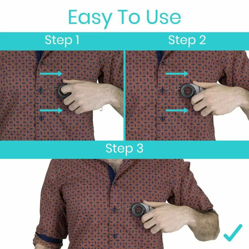 Vive Health Model V Button Hook with Finger Hole