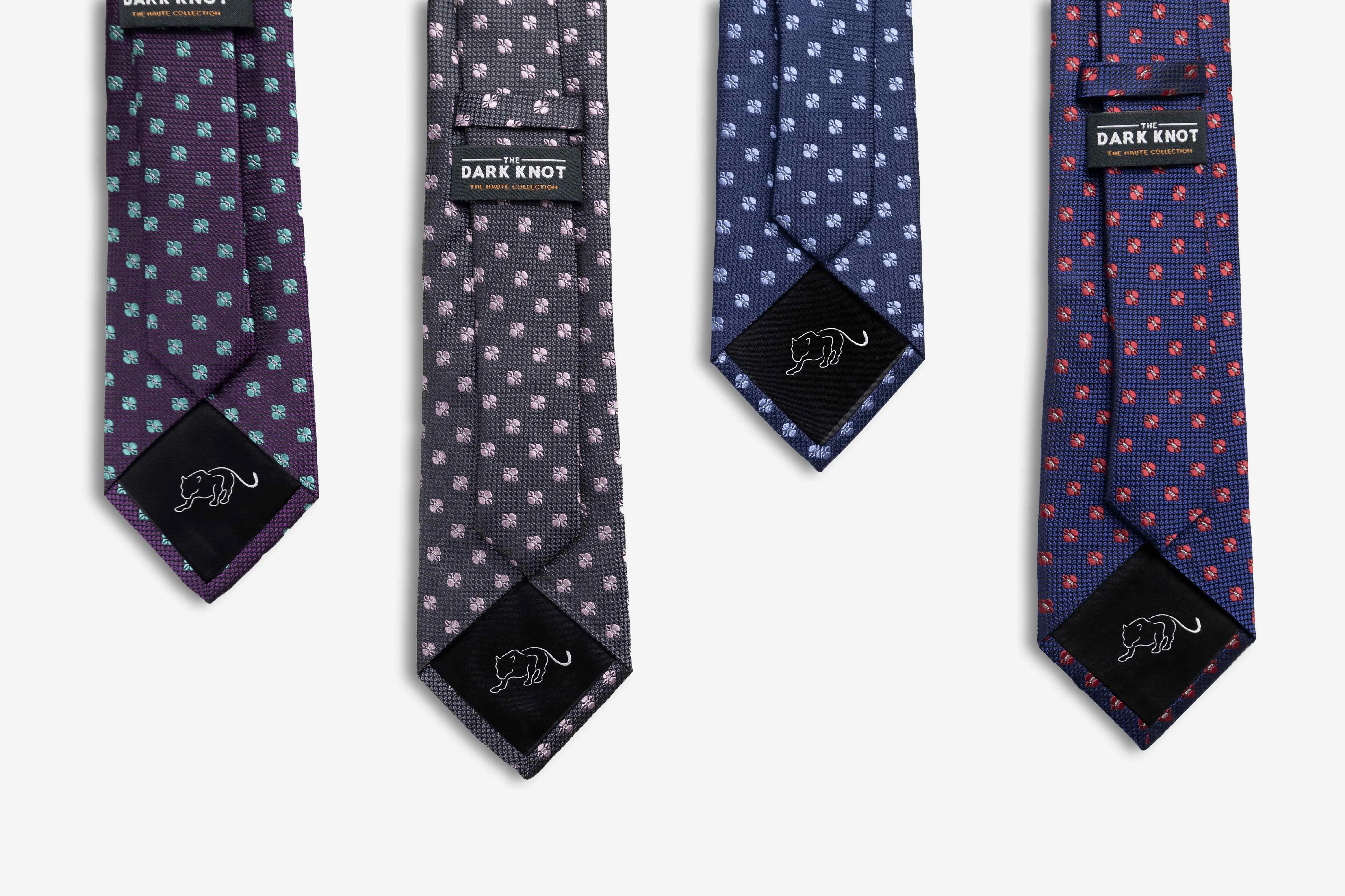 Warwick Foulard Silk Tie, Navy / Light Blue