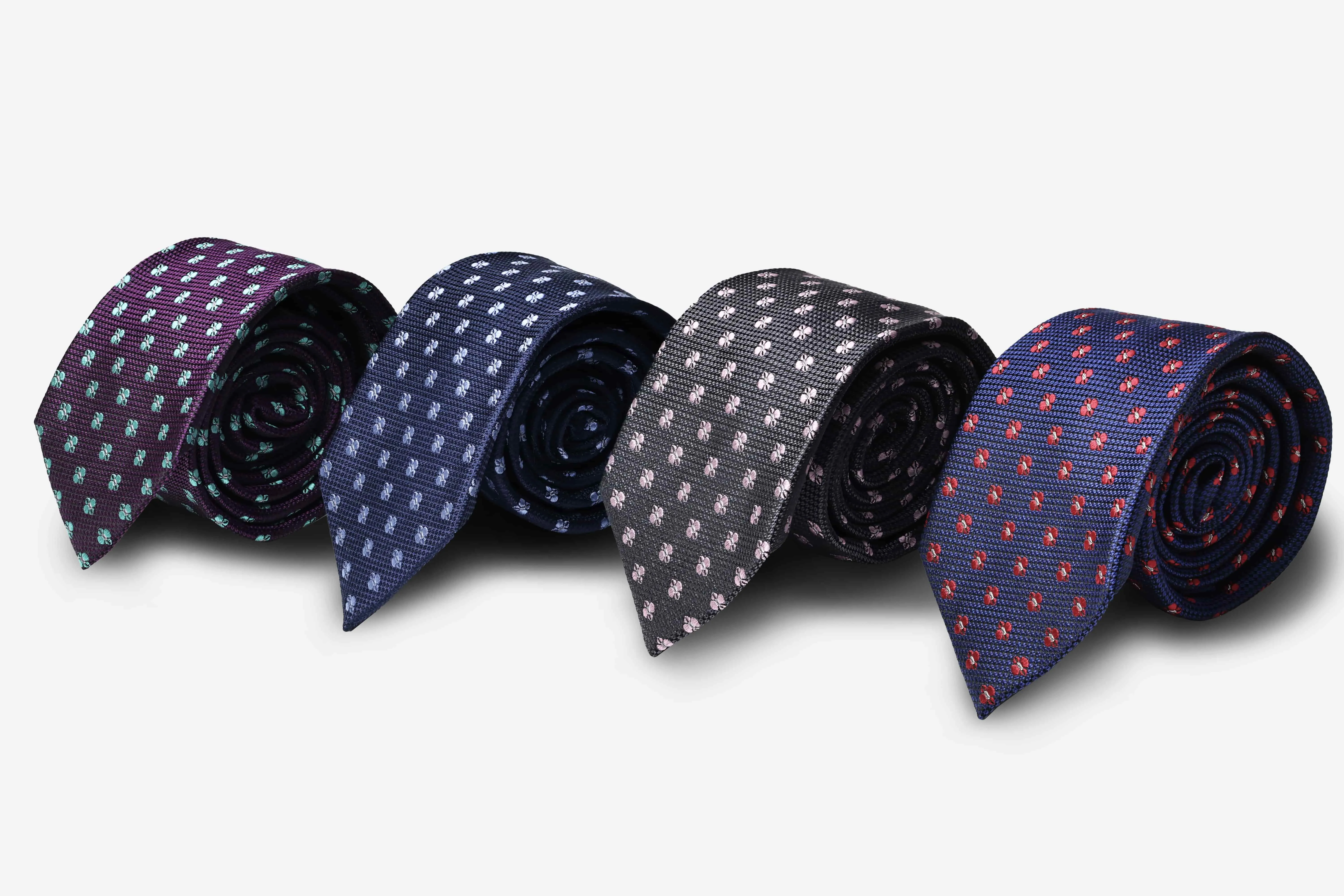 Warwick Foulard Silk Tie, Navy / Light Blue