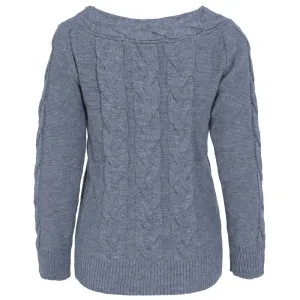 Winter Sexy Ladies' Slash Neck Long Sleeve Backless Pullovers